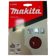 Makita D-54558 Диск шлифовальный 8 отв.коричневый D125 мм, A180, 10 шт.
